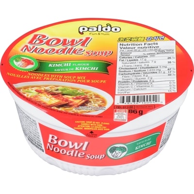 Paldo Nouilles en bol Kimchi 86 g, 2,08 $/100g