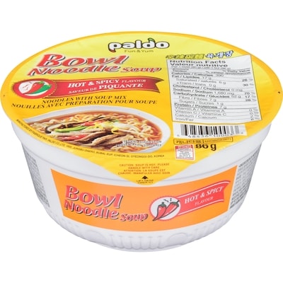 Paldo Bowl Noodle Hot & Spicy 86 g, $1.97/100g
