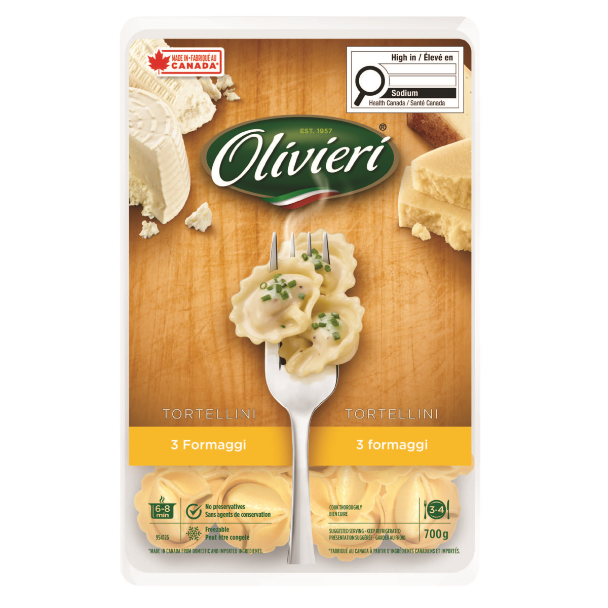 Olivieri 3 Cheese Tortellini
