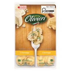 Olivieri Tortellini aux trois fromages  700 g, 1,14 $/100g