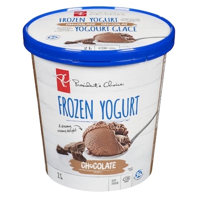 President's Choice Chocolate Frozen Yogurt 2 l, $0.35/100ml
