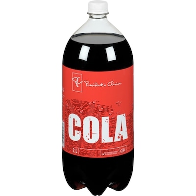 President's Choice Cola 2 l, $0.08/100ml