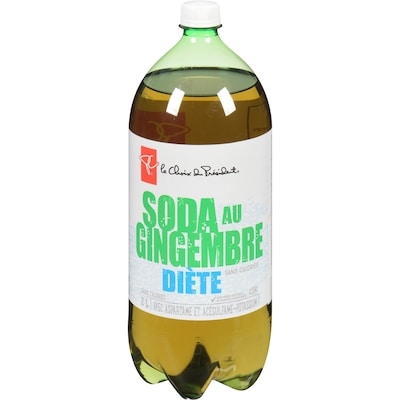 le Choix du Président Soda au gingembre diète 2 l, 0,09 $/100ml