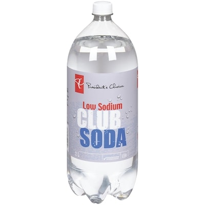 President's Choice Low Sodium Club Soda 2 l, $0.08/100ml