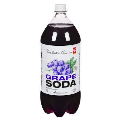 President's Choice Naturally Flavoured Grape Soda 2 l, $0.10/100ml