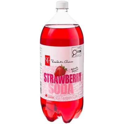 President's Choice Strawberry Soda 2 l, $0.08/100ml