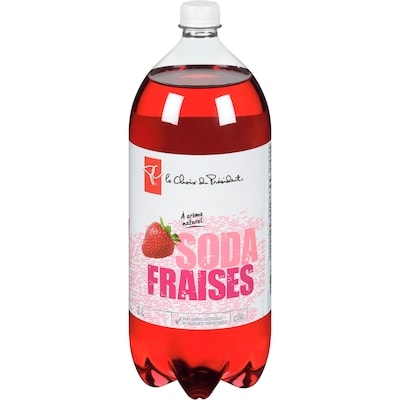 le Choix du Président Soda à la fraise 2 l, 0,08 $/100ml