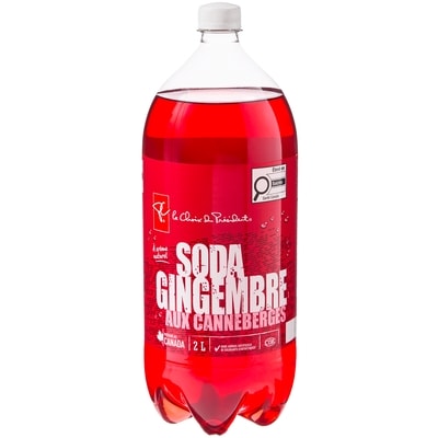 le Choix du Président Soda au gingembre aux canneberges 2 l, 0,09 $/100ml