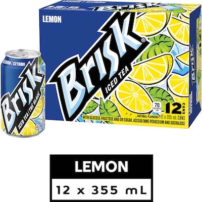 Brisk Lemon Iced Tea     12x355.0 ml, $0.18/100ml