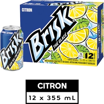 Brisk Brisk Citron Thé Glacé 12x355.0 ml, 0,18 $/100ml