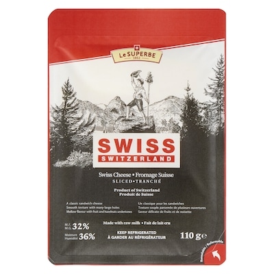 Fromalp Cheese, Switzerland Swiss Slices Prepackaged 110 g, $6.17/100g