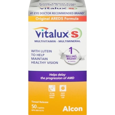 Vitalux Vitamins, Caplets Time Release Areds Formula 50 ea, $0.38/1ea
