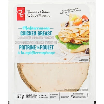 le Choix du Président Tranches de poitrine de poulet à la méditerranéenne 175 g, 45,66 $/1kg 4,57 $/100g