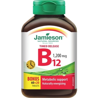 Jamieson Vitamin B12 1,200 Mcg Timed Release Tablets 80 ea, $0.19/1ea