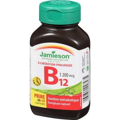 Comprimés de vitamine B12 à dégagement graduel 1 200 mcg