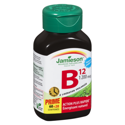 Comprimés de vitamine B12 à dégagement graduel 1 200 mcg