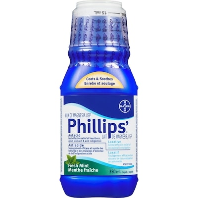 Phillips Milk of Magnesia Sugar Free Liquid 350 ml, $2.85/100ml