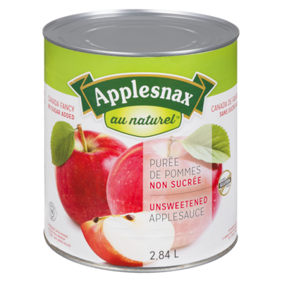 Applesnax Compote de pommes, non sucrée 2.84 l, 0,32 $/100ml