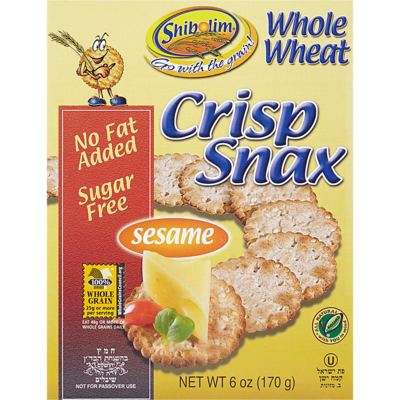 Shibolim Kosher Crisp Snax, Whole Wheat Sesame 170 g, $3.52/100g