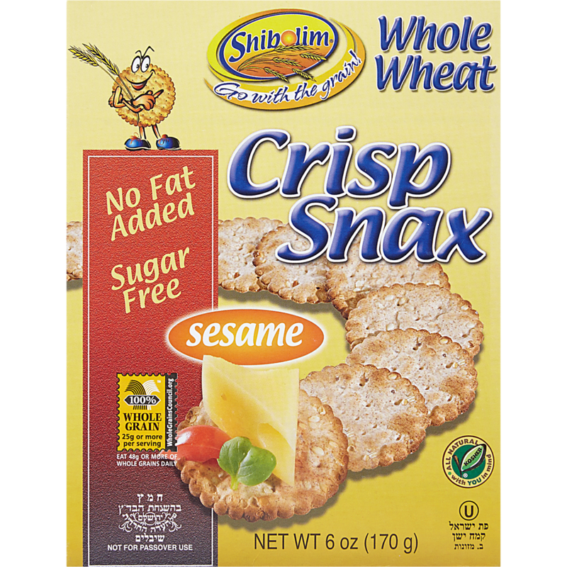 Kosher Crisp Snax, Whole Wheat Sesame