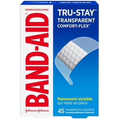 Band-Aid Pansements adhésifs Comfort-Flex transparents 45 ea, 0,11 $/1ch