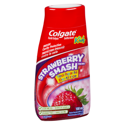Dentifrice Et Rince-Bouche 2 En 1 Pour Enfants En Gel Liquide Strawberry Smash