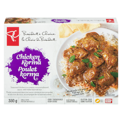 President's Choice Chicken Korma 350 g, $1.14/100g