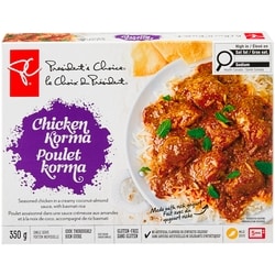 President's Choice Chicken Korma 350 g, $1.14/100g