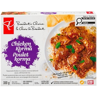 President's Choice Chicken Korma 350 g, $1.57/100g