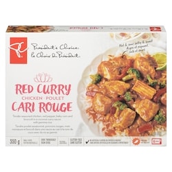 le Choix du Président Poulet au cari rouge  350 g, 1,29 $/100g