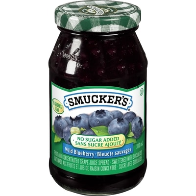 Smucker’s tartinade bleuets sans sucre ajouté 310 ml, 2,58 $/100ml