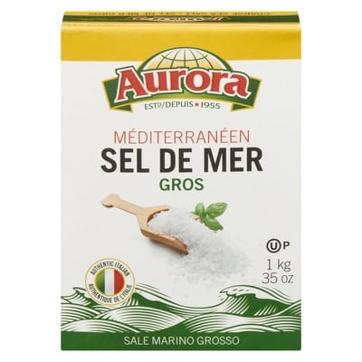 Aurora Sel de mer, grains grossiers 1 kg, 0,20 $/100g