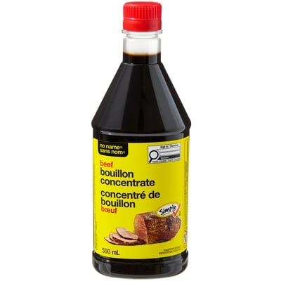 Sans Nom Bouillon concentré, bœuf 500 ml, 1,40 $/100ml