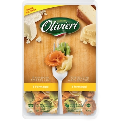 Olivieri Tortellinis arc-en-ciel au fromage  700 g, 1,86 $/100g