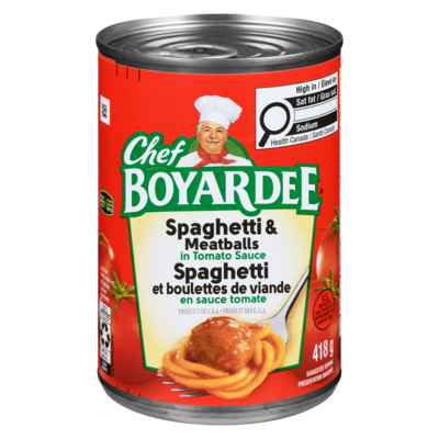 Chef Boyardee Spaghetti boulettes de viande 418 g, 0,48 $/100g