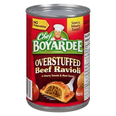 Chef Boyardee Beef Ravioli, Overstuffed 425 g, $0.77/100g