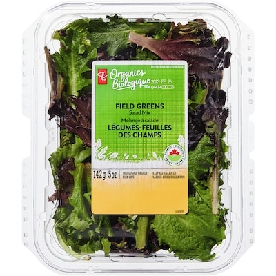 PC Organics Field Greens Salad Mix 142 g, $4.22/100g