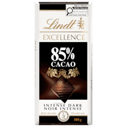 Lindt EXCELLENCE 85% Cacao Dark Chocolate Bar - 100 g | No Frills