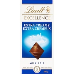 Lindt Chocolat au lait EXCELLENCE Extra crémeux – Barre 100 g, 4,99 $/100g
