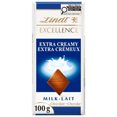 Lindt EXCELLENCE Barre de chocolat au lait extracrémeux 100 g, 6,99 $/100g