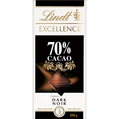 Lindt Chocolat noir EXCELLENCE 70 % de cacao – Barr 100 g, 5,99 $/100g