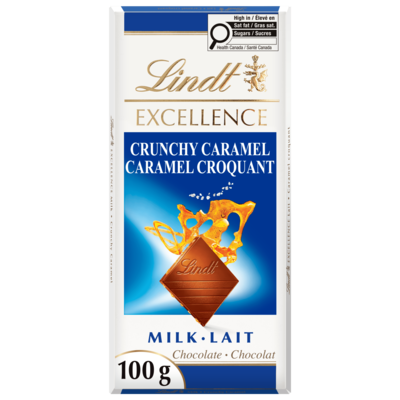 Lindt EXCELLENCE Crunchy Caramel Milk Chocolate Bar 100 g, $5.99/100g