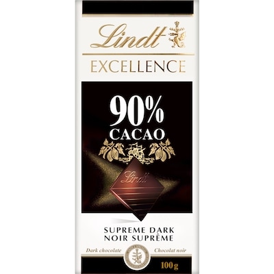 Lindt EXCELLENCE 90% Cacao Dark Chocolate Bar 100 g, $4.99/100g
