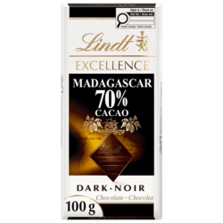 Lindt EXCELLENCE Barre de chocolat noir à 70 % de cacao de Madagascar 100 g, 4,99 $/100g