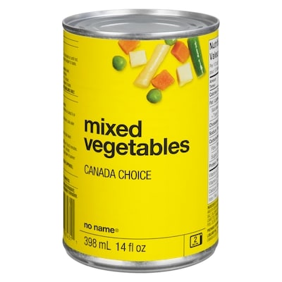 No Name Mixed Vegetables 398 ml, $0.38/100ml