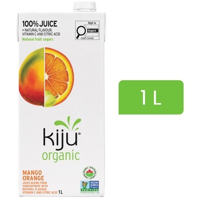 Kiju Organic Mango Orange Fruit Juice Blend 1 l, $0.35/100ml