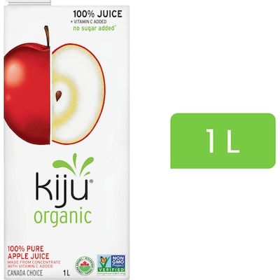 Kiju Organic 100% Pure Apple Juice 1 l, $0.35/100ml