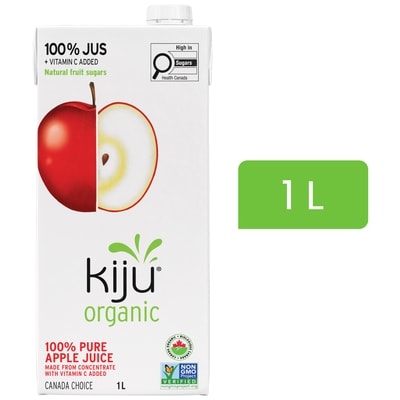 Kiju Organic 100% Pure Apple Juice 1 l, $0.35/100ml