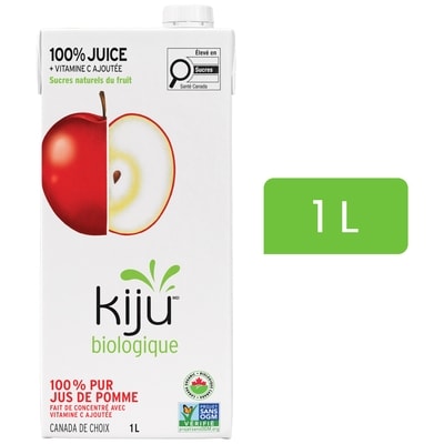 Kiju Jus de pomme biologique 100% pur 1 l, 0,50 $/100ml