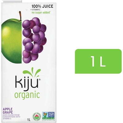 Kiju Organic Apple Grape Fruit Juice Blend 1 l, $0.35/100ml